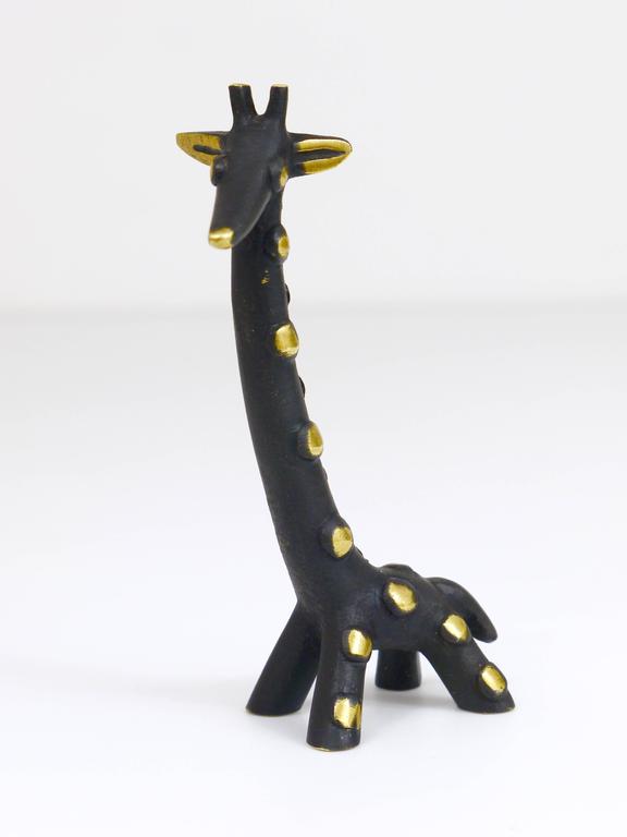 Walter Bosse Brass Giraffe Figurine, Hertha Baller, Austria, 1950s  For Sale 4