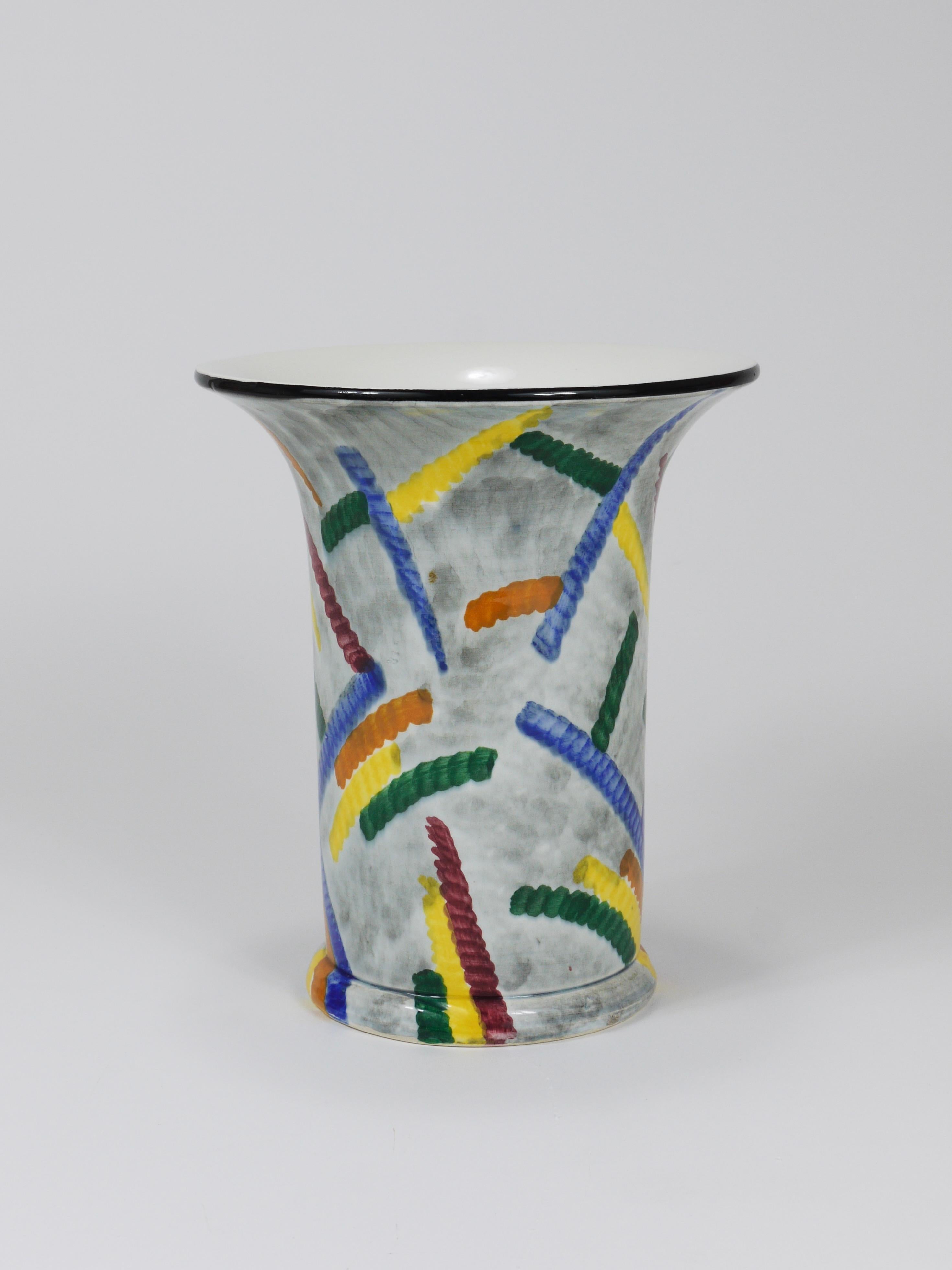 Eva Zeisel Art Deco Bauhaus Pottery Vase, SMF Schramberg, Germany 1920s For Sale 1