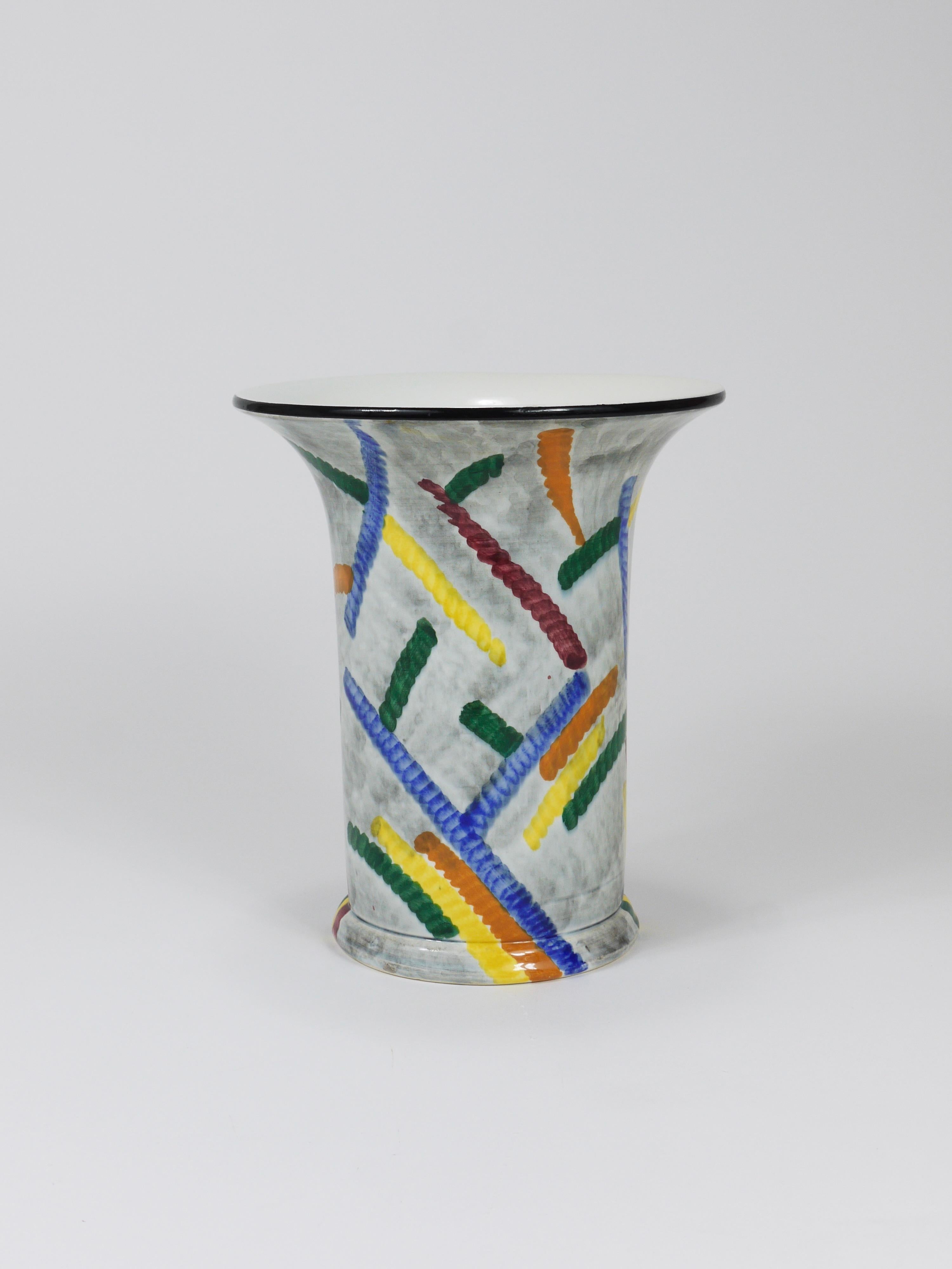 Eva Zeisel Art Deco Bauhaus Pottery Vase, SMF Schramberg, Germany 1920s For Sale 5