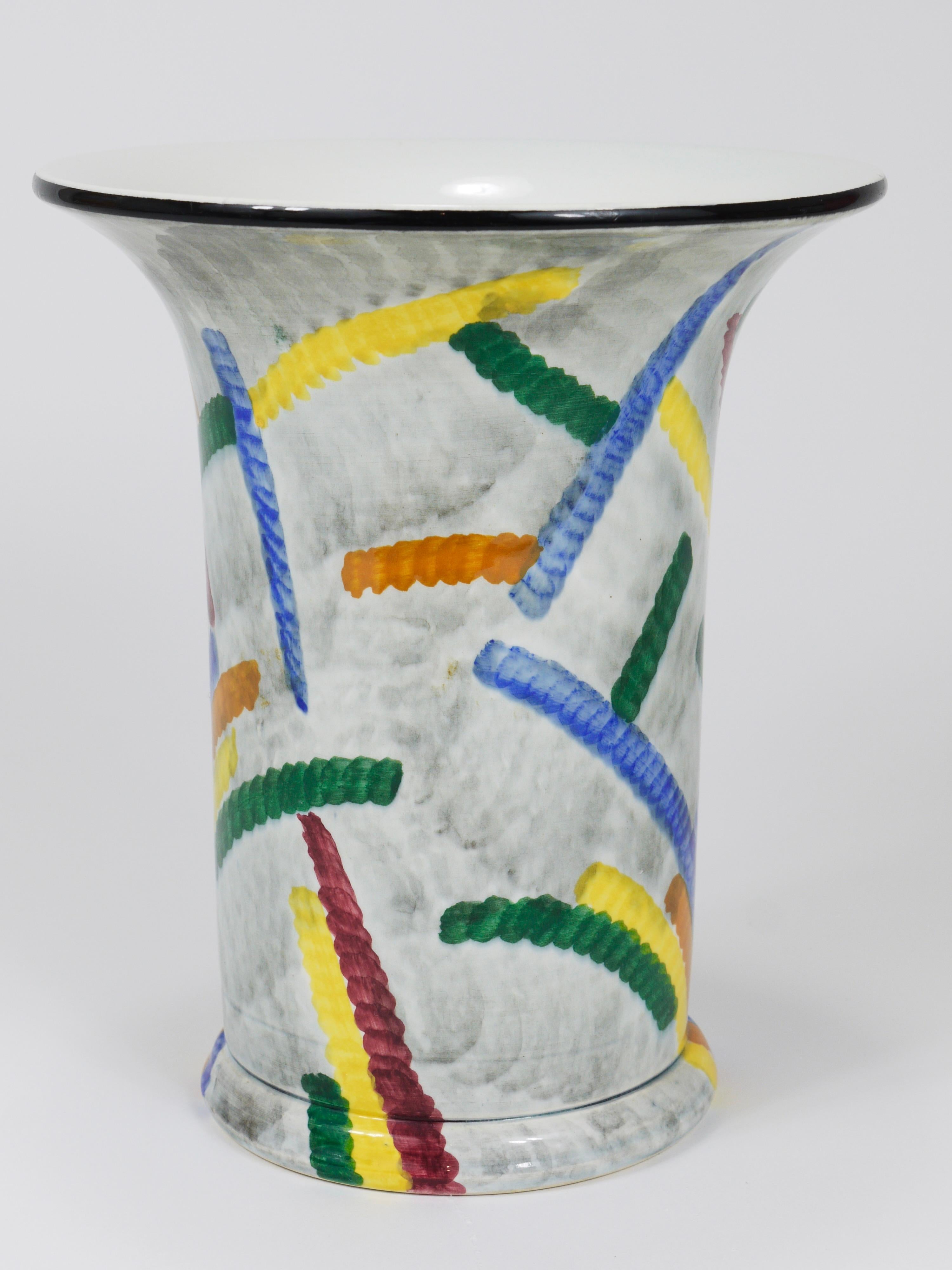 Eva Zeisel Art Deco Bauhaus Pottery Vase, SMF Schramberg, Germany 1920s In Good Condition For Sale In Vienna, AT