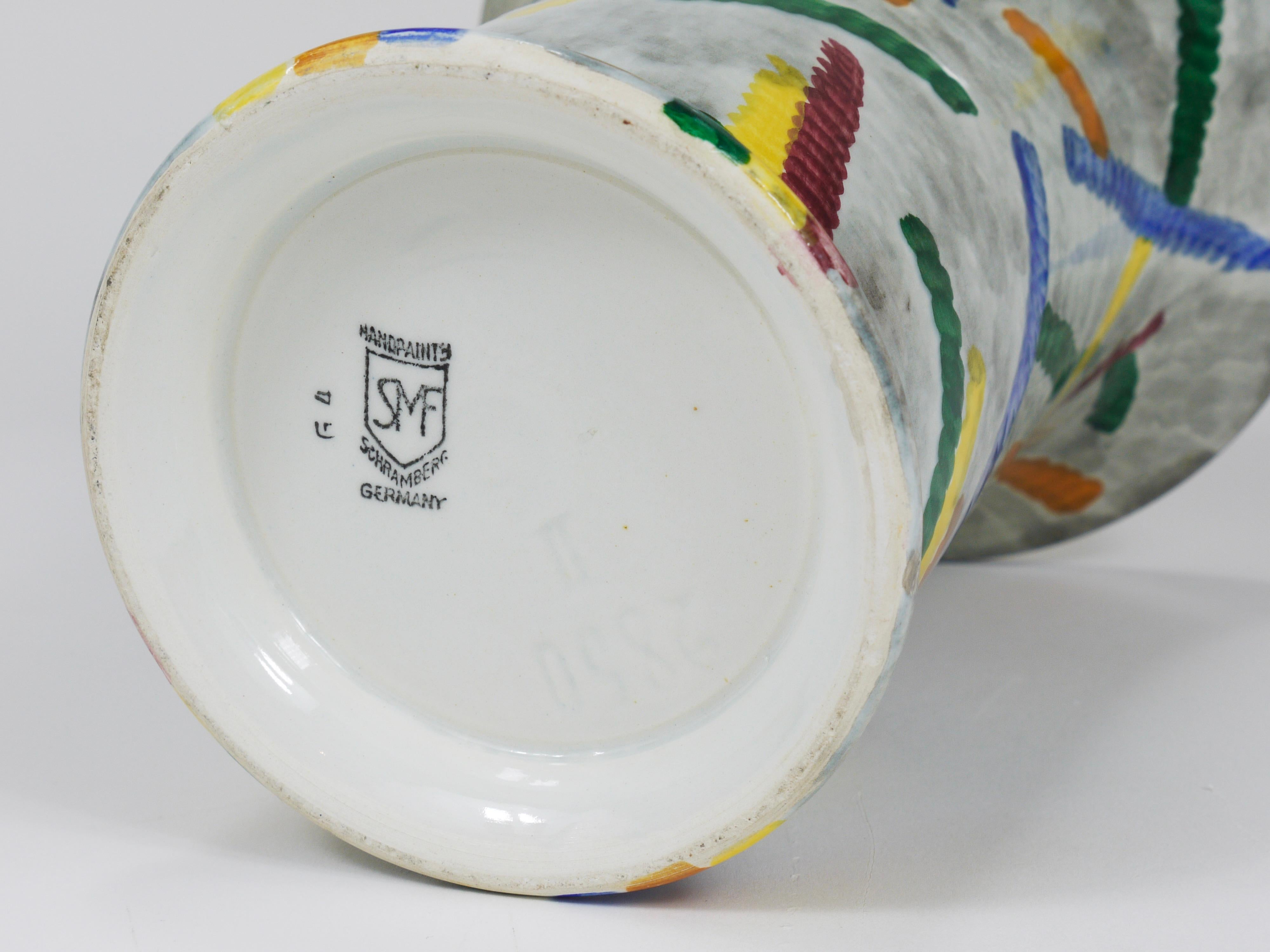 Ceramic Eva Zeisel Art Deco Bauhaus Pottery Vase, SMF Schramberg, Germany 1920s For Sale