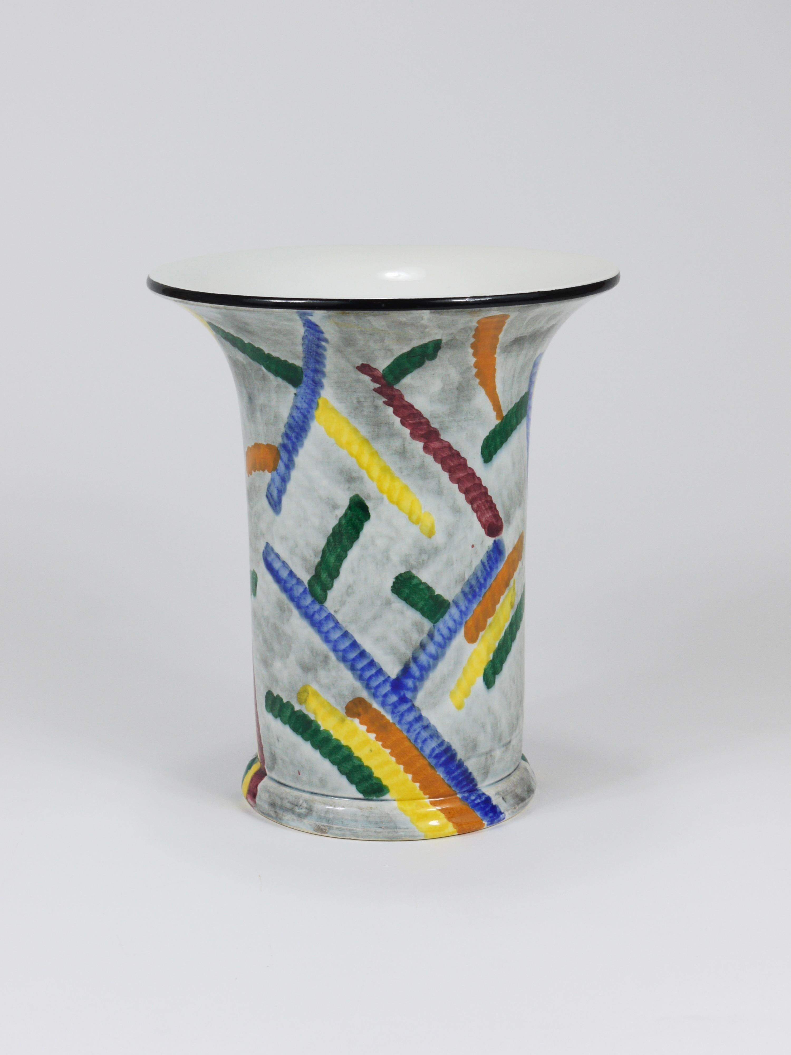 Eva Zeisel Art Deco Bauhaus Pottery Vase, SMF Schramberg, Germany 1920s For Sale 3