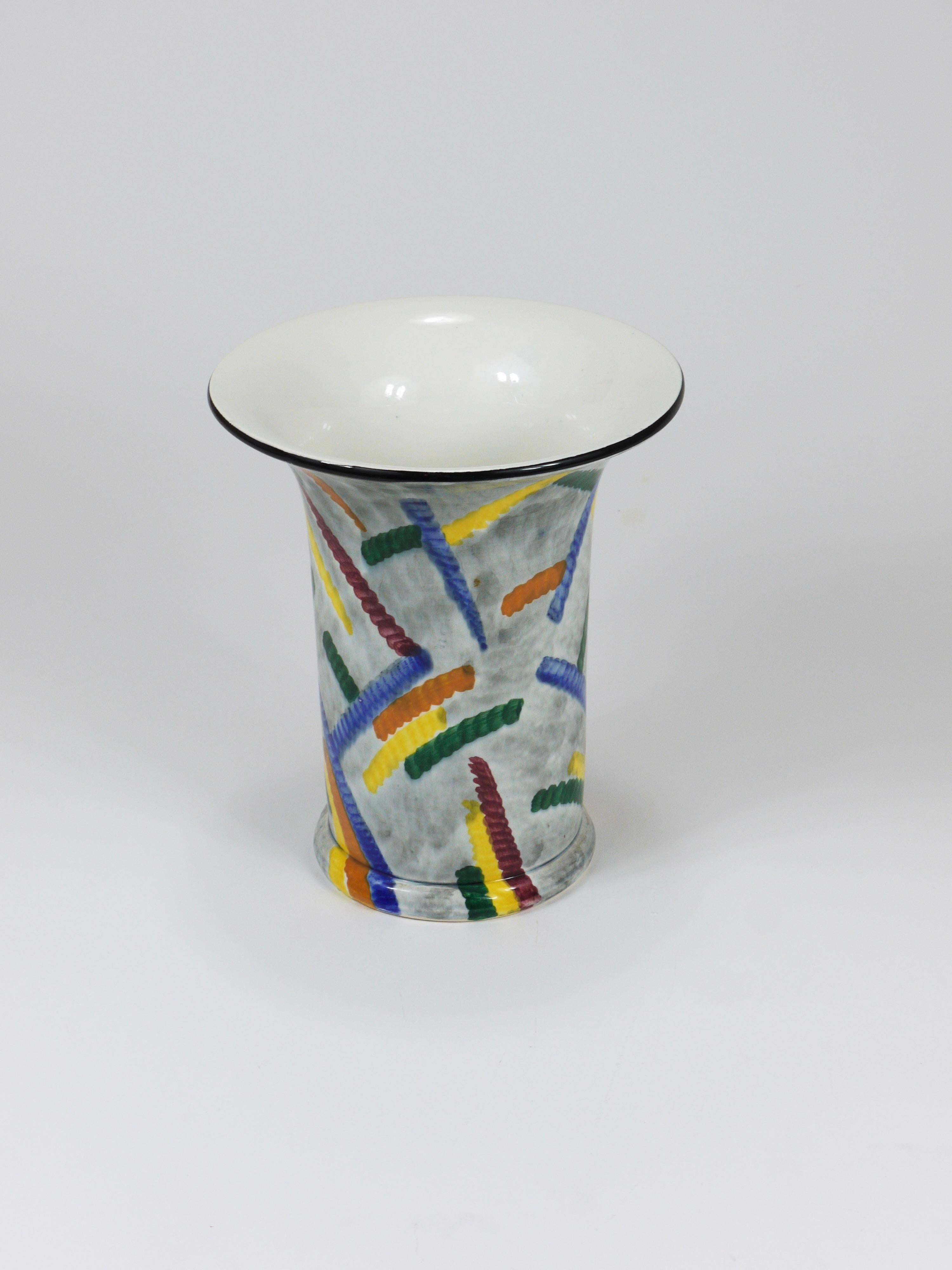 Eva Zeisel Art Deco Bauhaus Pottery Vase, SMF Schramberg, Germany 1920s For Sale 9