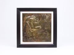 Georg Klimt Vienna Secession Pair Poetry & Strength Art Nouveau Reliefs, 1900s