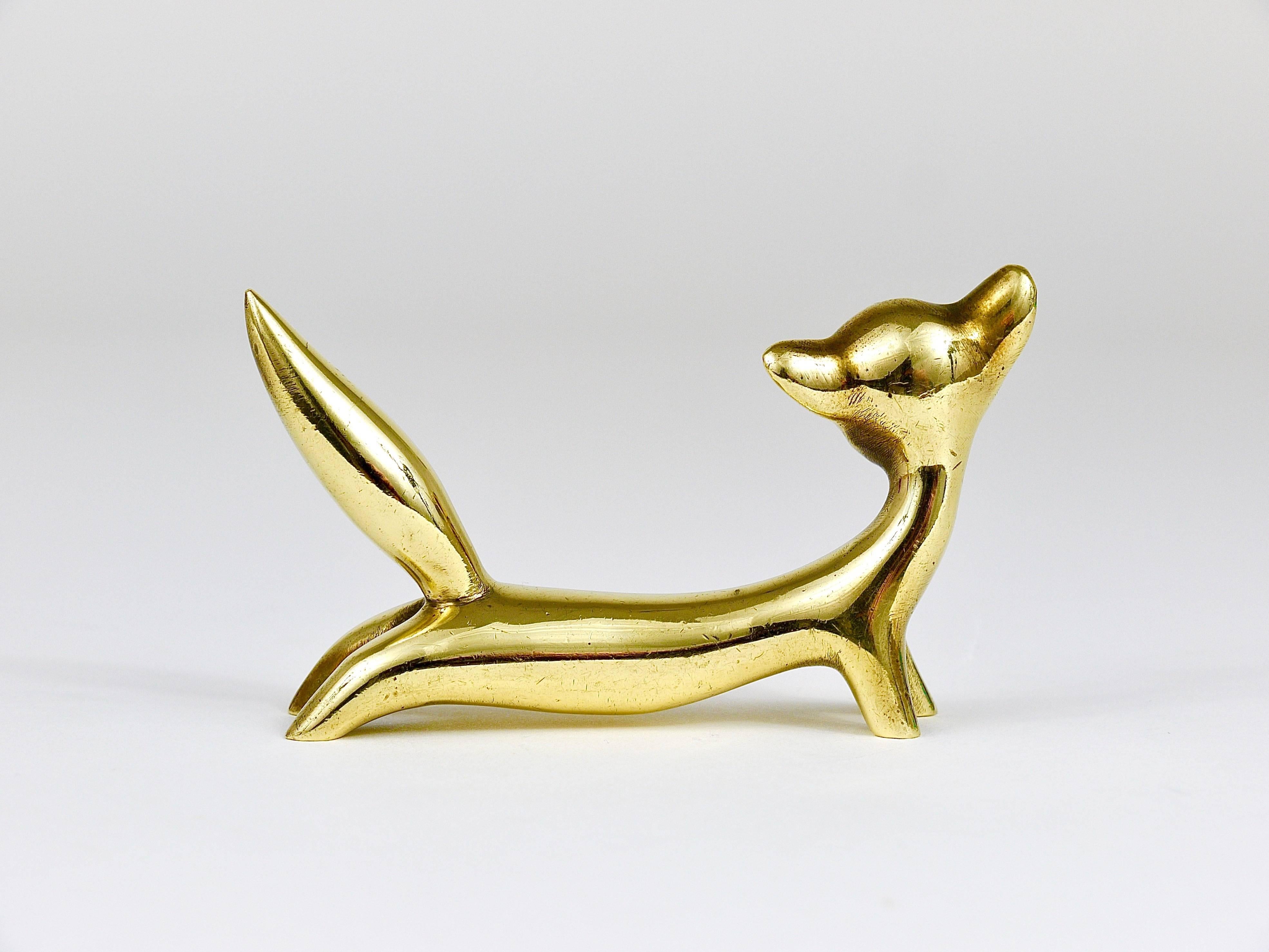brass fox figurine