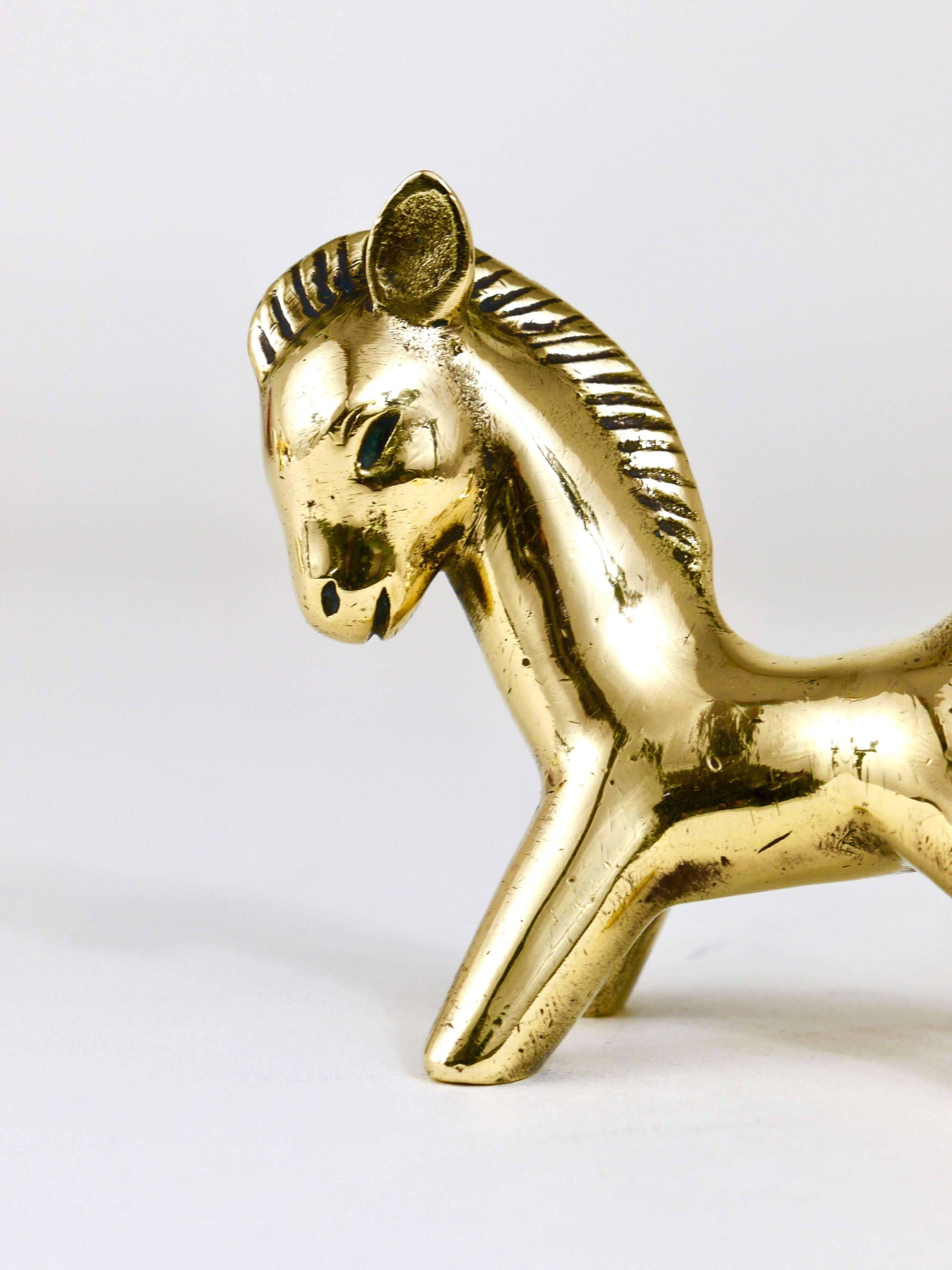 Austrian Walter Bosse Midcentury Horse Brass Figurine, Herta Baller, Austria, 1950s For Sale