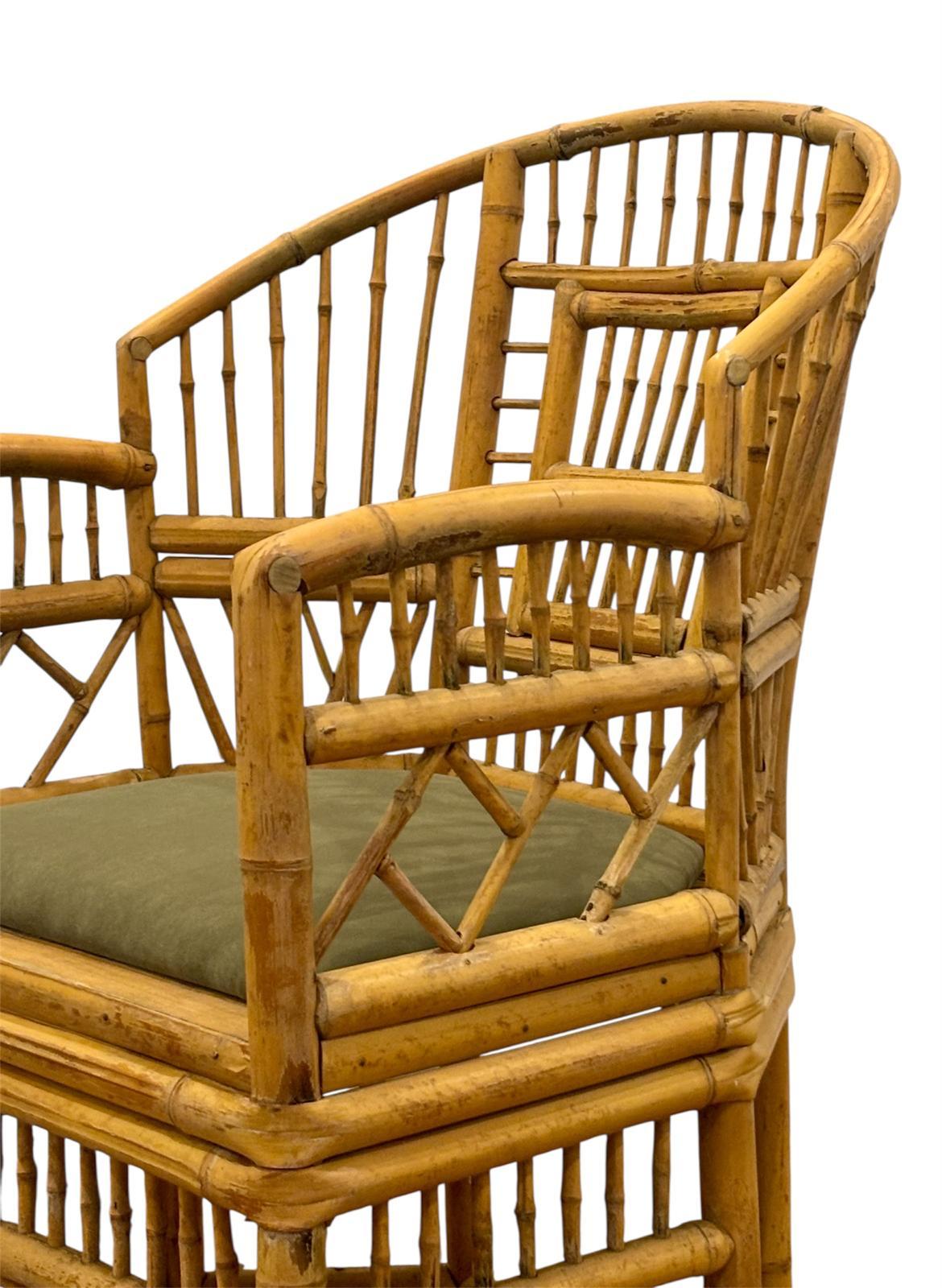 Espagnol Sillon de bambou blanc et caña Split Reed en vente