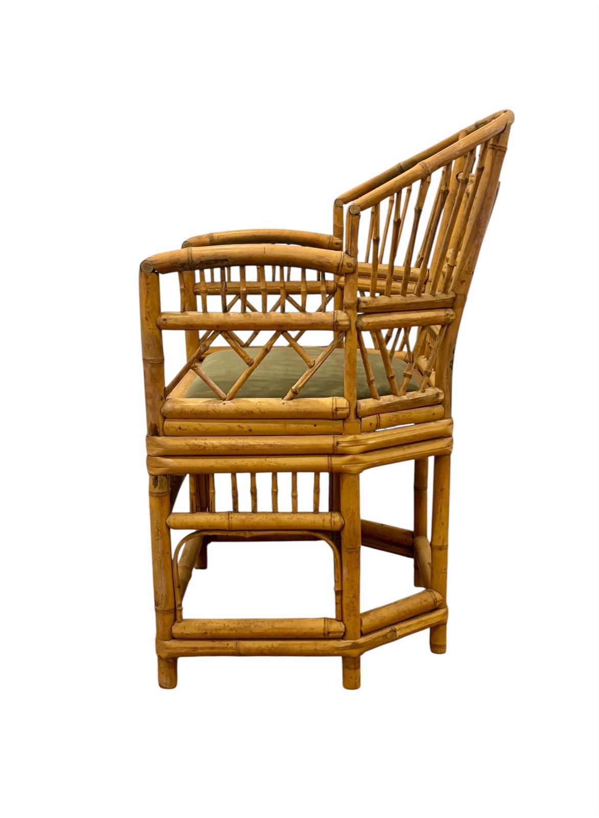 Milieu du XXe siècle Sillon de bambou blanc et caña Split Reed en vente