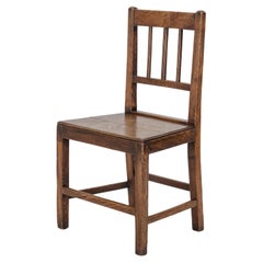 Chaise de campagne géorgienne de la fin du XVIIIe siècle en chêne et orme (Hall Dining Side)