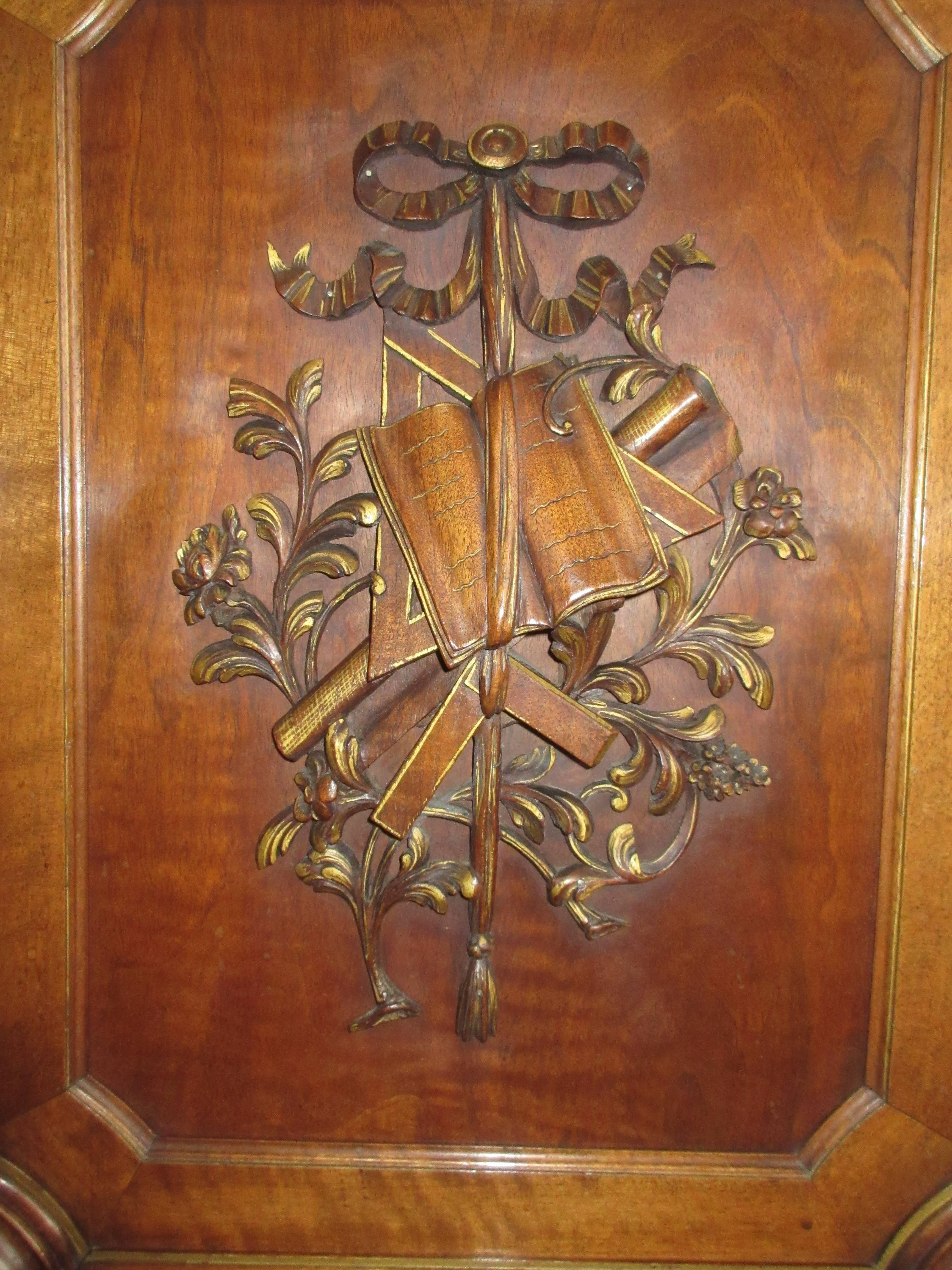 Dutch Masonic Marble-Top Illustration or Print Cabinet, Signed For Sale 4