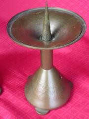 Pair of Hammered Copper Candlesticks or Candleholders, "Amsterdam School"
