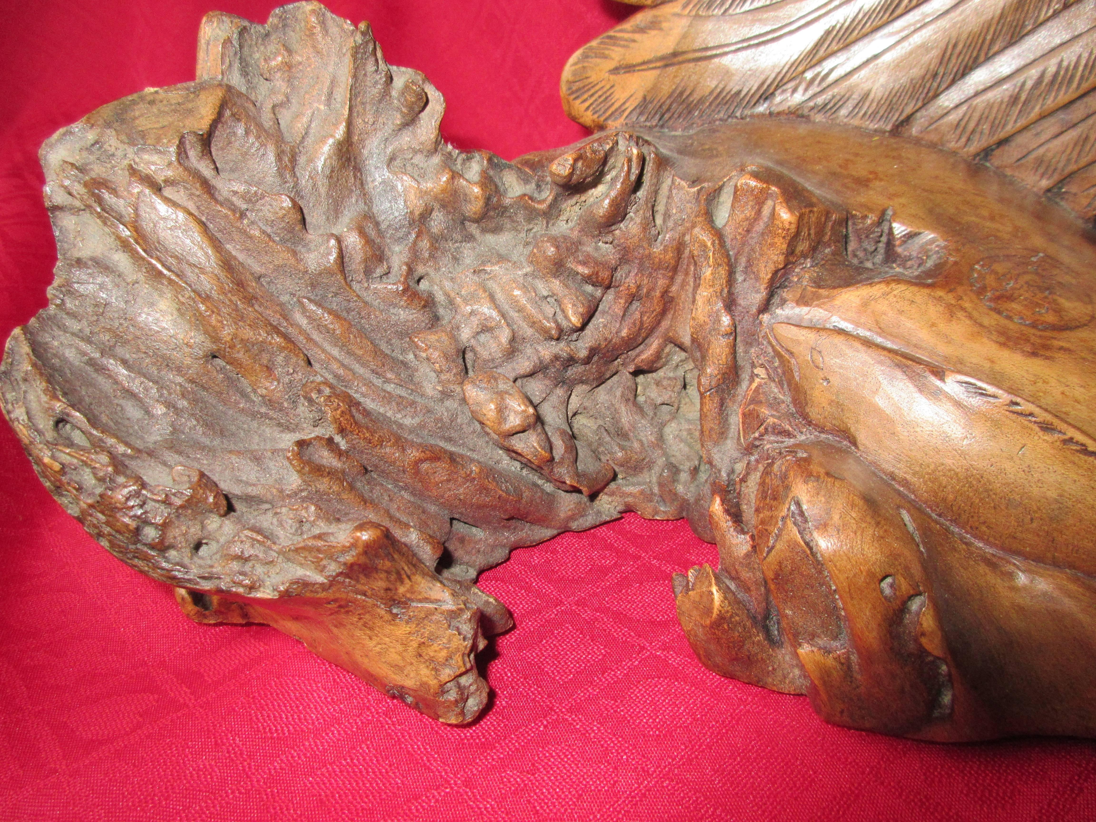 'Grand Tour' Life-Size Swiss 'Black Forest' Carved Walnut Eagle SATURDAY SALE! For Sale 2