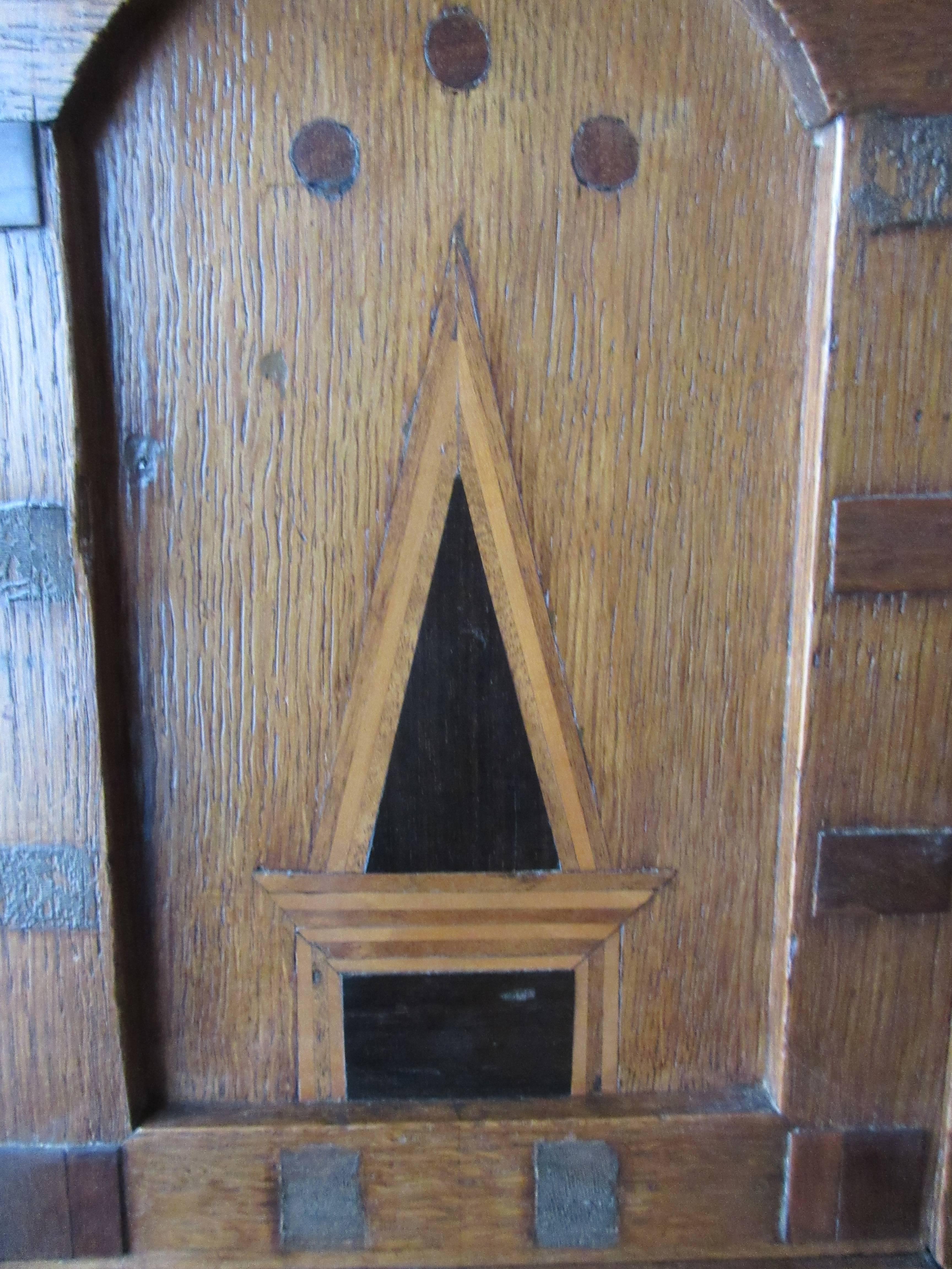 Antique Oak Jewish / Masonic / Amorc Tabernacle Cupboard For Sale 1