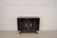 Art Deco High Gloss Commode with Big Chrome Handles