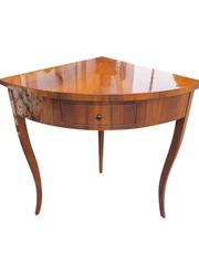 Biedermeier Console with Three Curved Legs