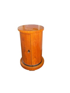 Drum Shaped Cherry Tree Wood Cabinet from the Biedermeier Period
