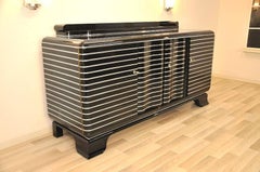 High Gloss Art Deco Buffet or Chrome Liner Sideboard