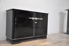 Small Art Deco Commode in High Gloss Black