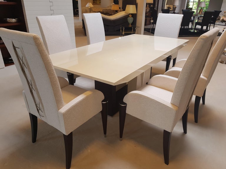 Black And White High Gloss Dining Table For At 1stdibs Polished Black And White High Gloss Dining Table For