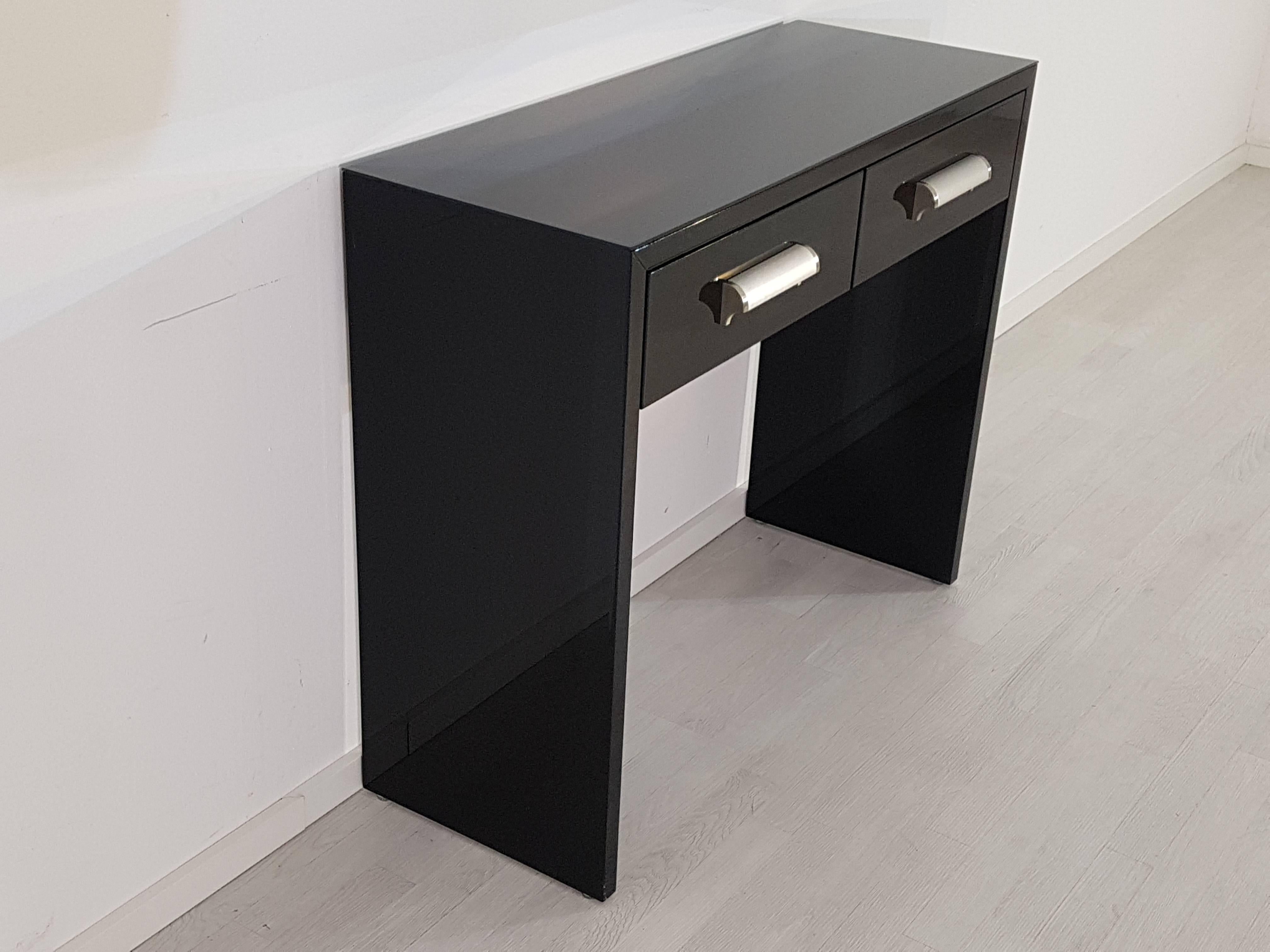 Polished Small Bauhaus Console with Drawers