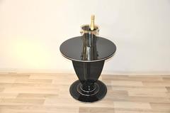 Pair of Round Art Deco Piano Lacquer Side Tables