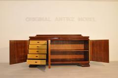 Credence Red Brown Art Deco Sideboard in Walnut Wood