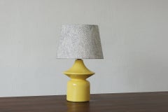 Yellow Ceramic Table Lamp by Hasle Keramik, Denmark, 1970s