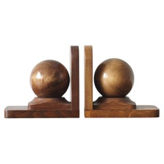 Mid-Century Modern Wooden Bookends, 1960s, Set of 2