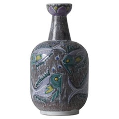 Vase en céramique de Laholm, en Suède, années 1960