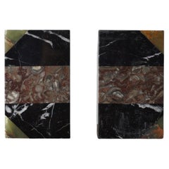 Art Deco French Marble Bookends, 1930s, Set of 2