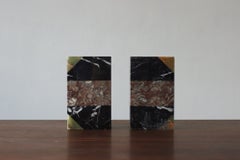 Art Deco French Marble Bookends, 1930s, Set of 2