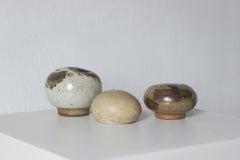 Jarrones de cerámica de Mushroom Studio, diseñados por Erik Græser, Dinamarca, década de 1960, juego de 3