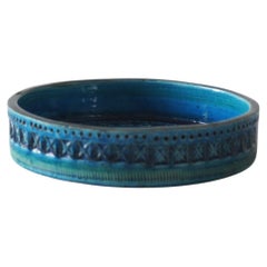 Mid-Century Modern Rimini Blue Ceramic Ashtray by Aldo Londi for Bitossi