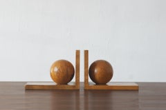 Mid-Century Modern Wooden Bookends, 1950s, Set of 2