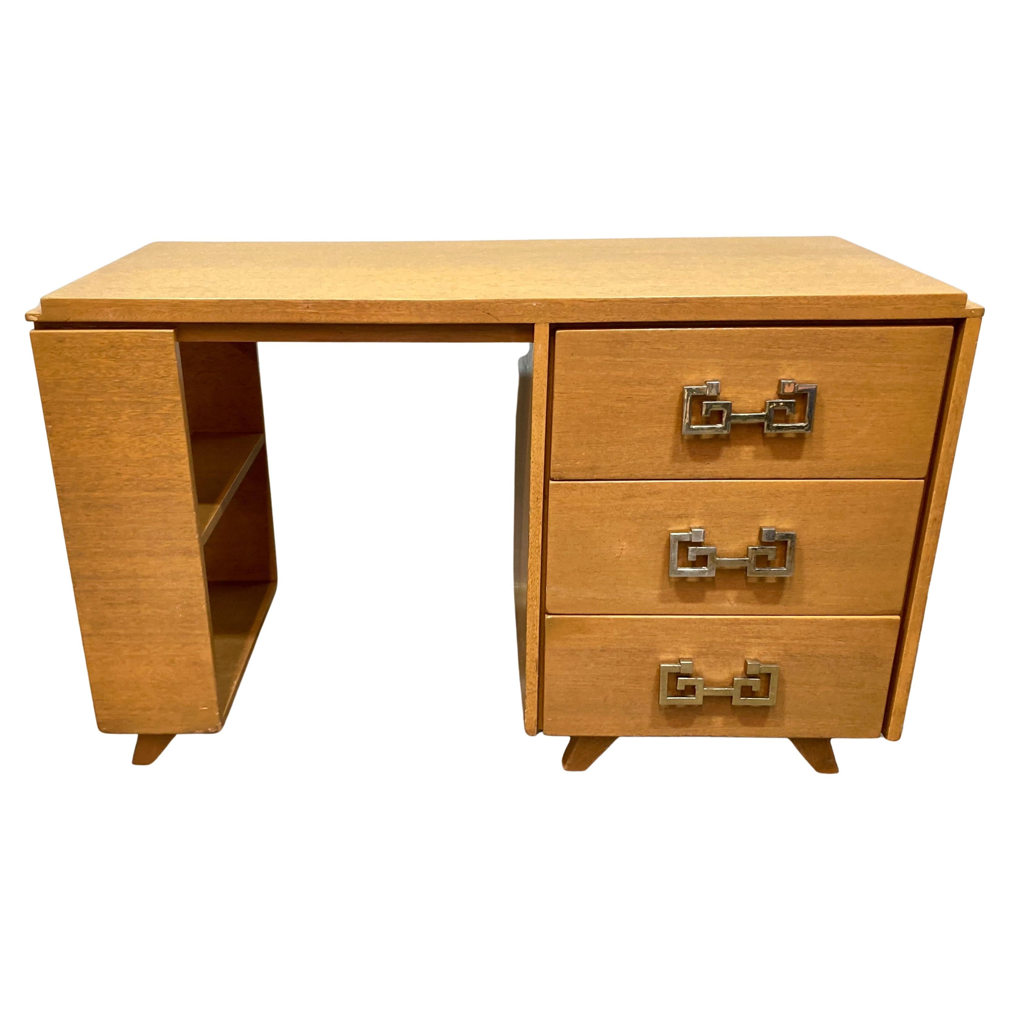 Small Mid-Century Wood Desk For Sale