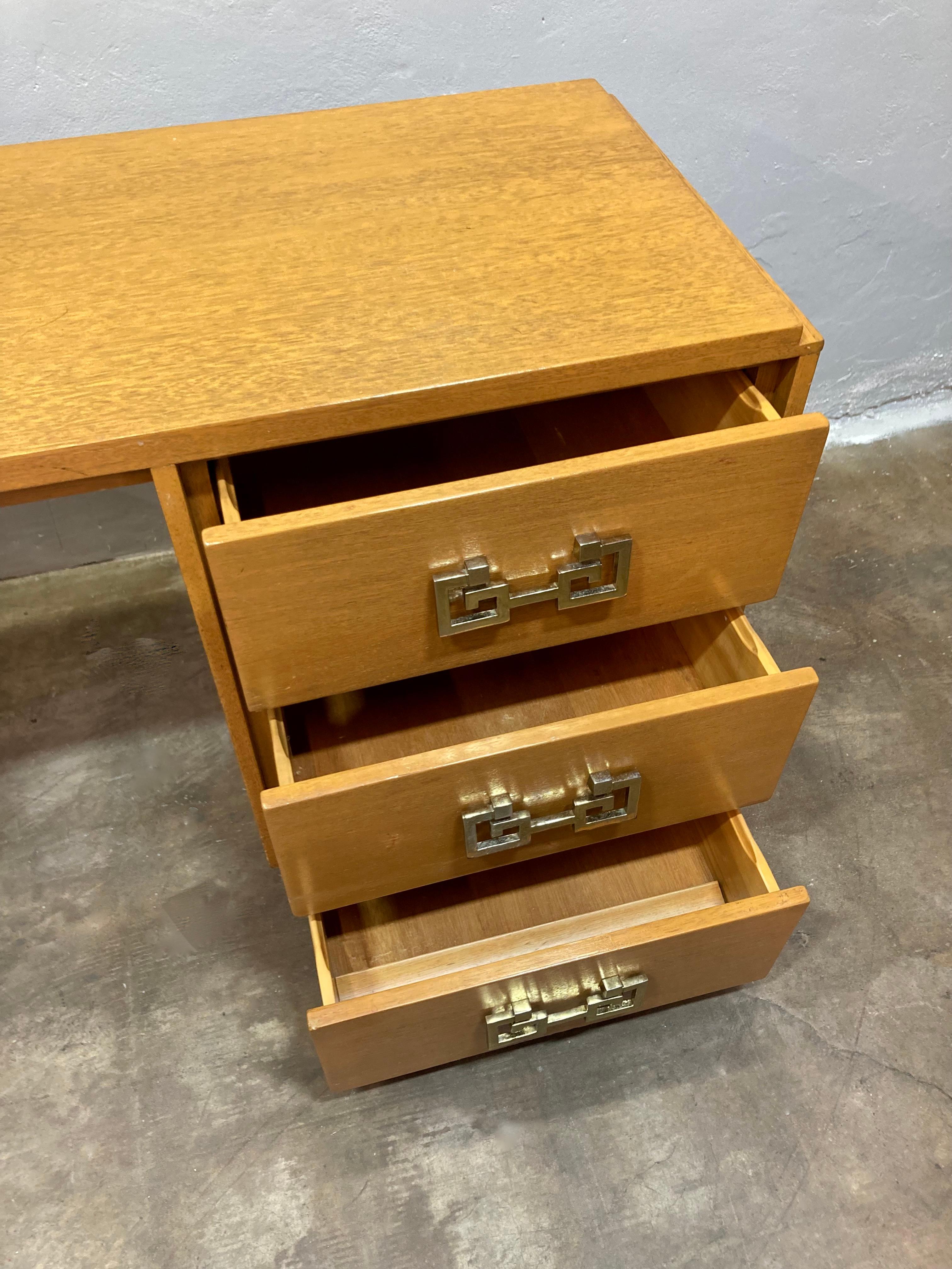 Small Mid-Century Wood Desk For Sale 2