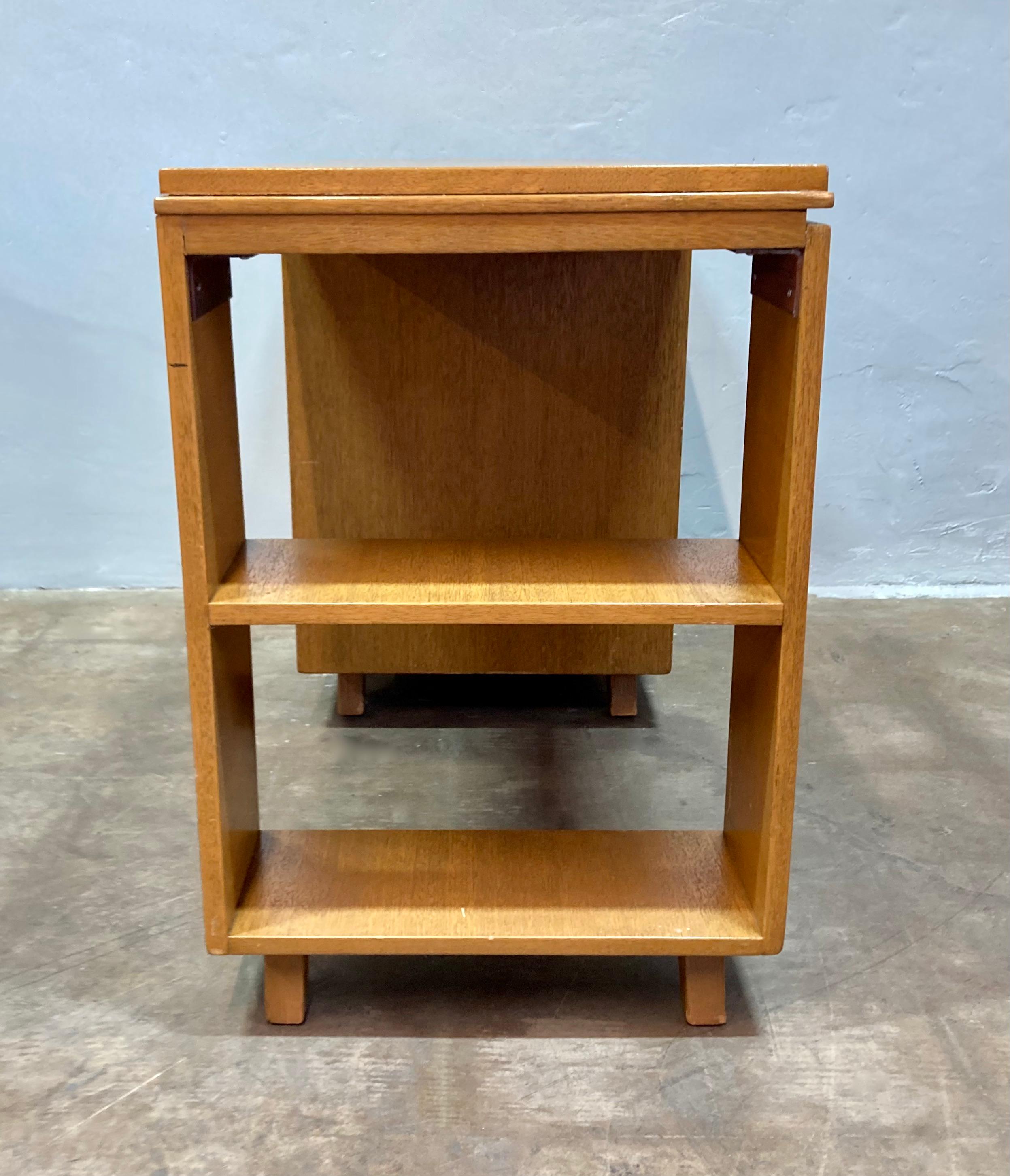 Small Mid-Century Wood Desk For Sale 6