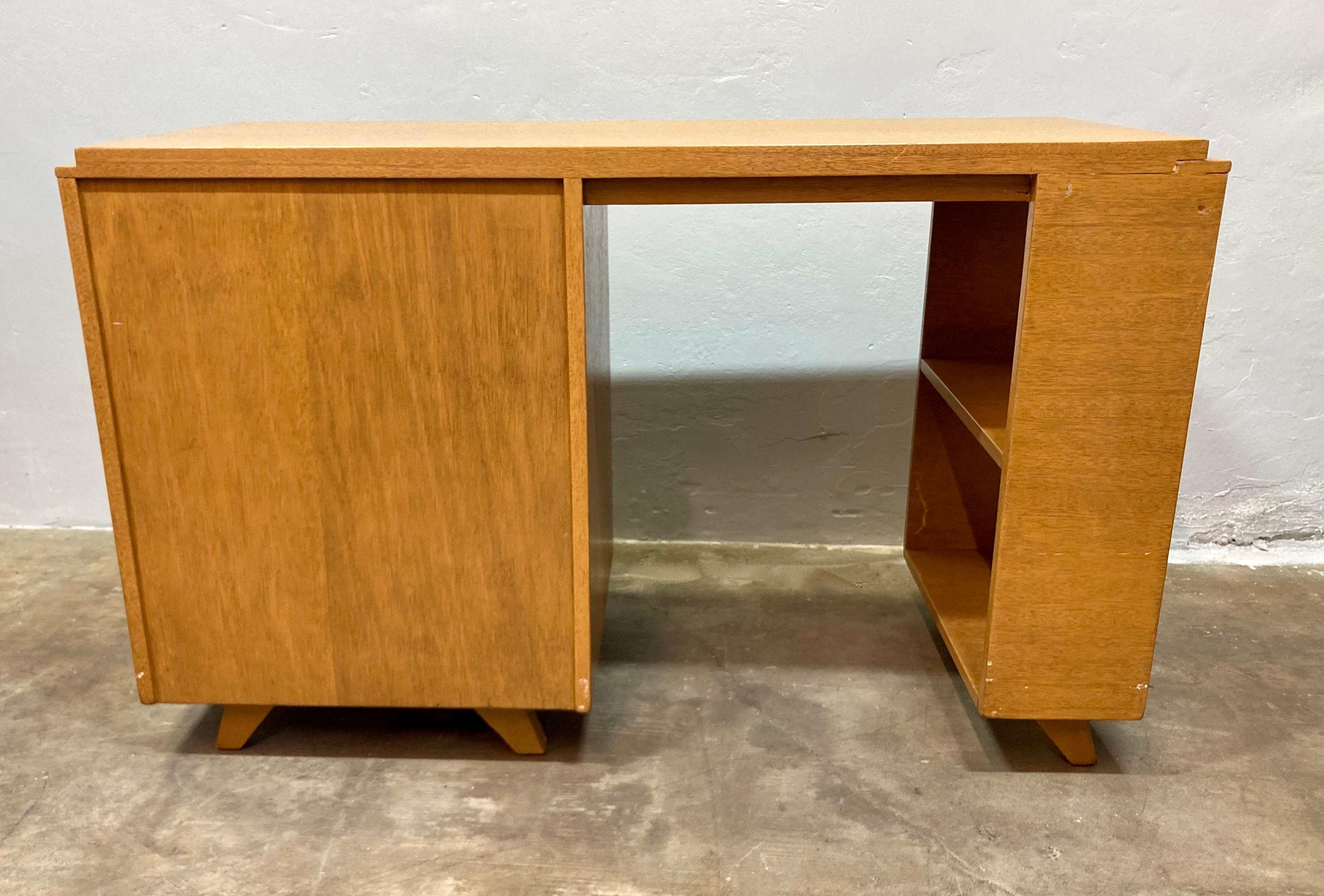 Small Mid-Century Wood Desk For Sale 5