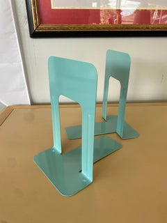 Powdercoated Vintage Steel Library Bookend (9" Green or Blue)
