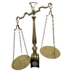 Large 19th Century Antique Brass Scale