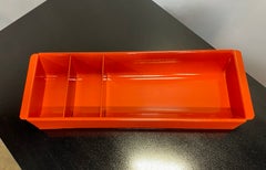 Powder-Coated Vintage Steel Drawer Organizer - Orange