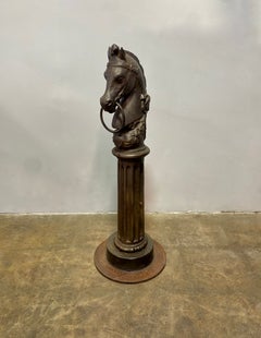 Antique 19th Century Cast-Iron Horse Hitching Post