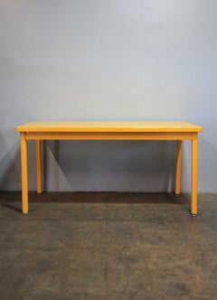 Refurbished and Powder-Coated 1950's McDowell Craig Steel Work Table - Yellow