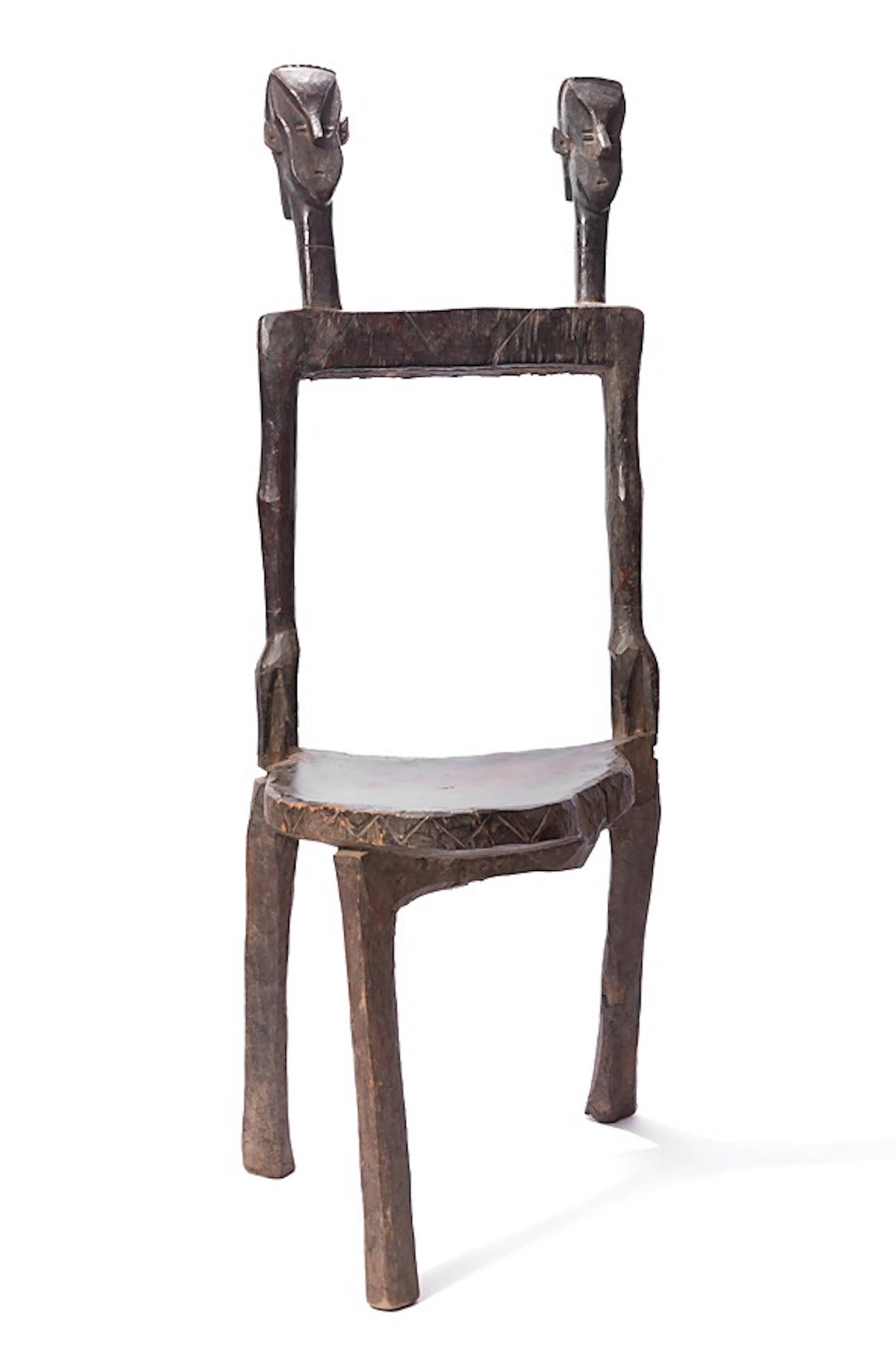 Gogo Chief’s chair. A fabulous Classic Cheif's chair from the Gogo peoples of Tanzania. A patralineal, pastoral society, only the chief would use this chair. During village meetings, counseling, and matters of importance, he would sit in this chair.