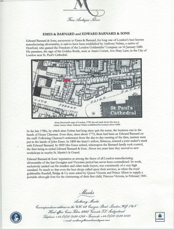 Exquisite Silver Victorian Table Service Edward Barnard and Sons