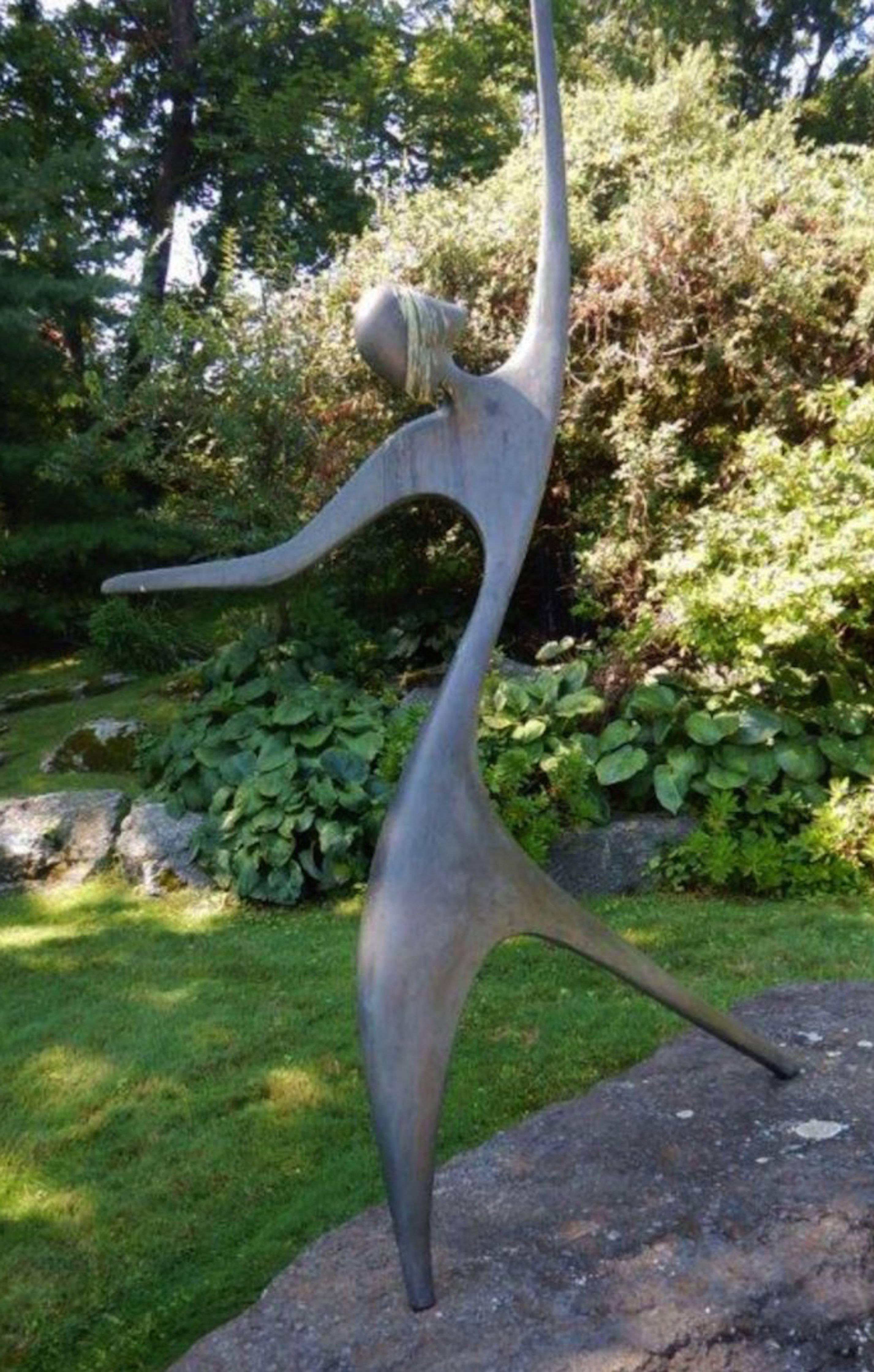 Bronze, Edition of 6, does not come with rock base, will come with steel platform base. Market price for this piece is $60,000.

Since 1953, Victor Halvani has been creating major art projects in the USA and Israel. His large outdoor bronze