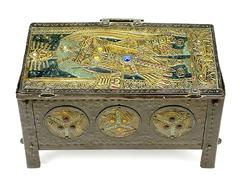 Jeweled Casket Featuring a Knight by Alfred Daguet