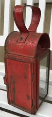 Small Early Candle Lantern in Old Red Paint