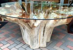 Ancient Teak Root Ball Form Dining Table