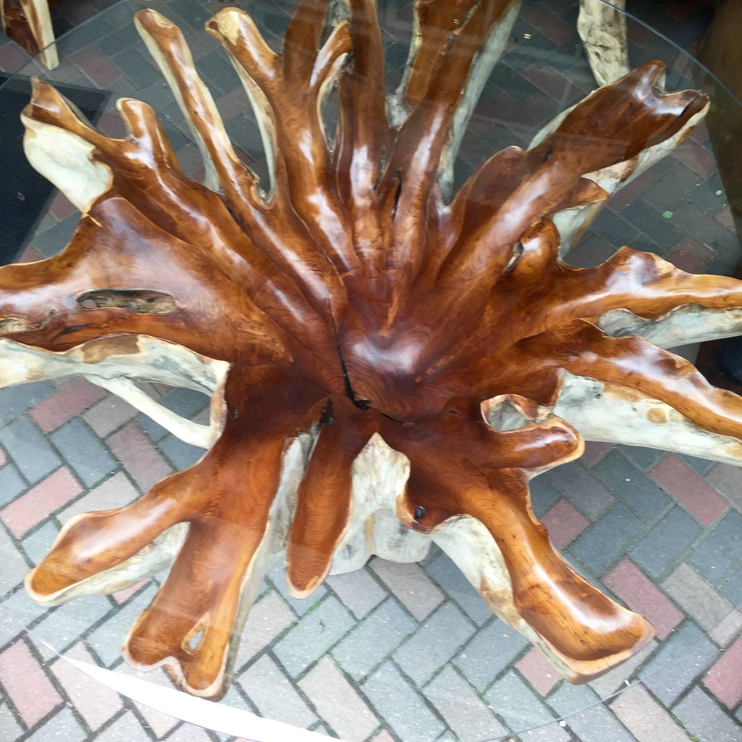 Ancient Teak Root Ball Form Dining Table at 1stdibs